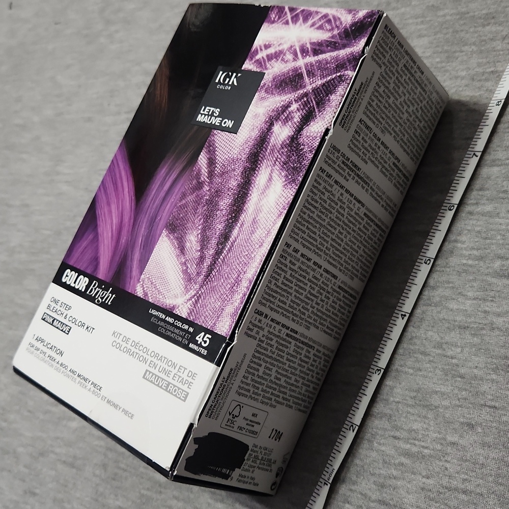 IGK Color Bright 1-Step Bleach & Color Kit in Pink Mauve Shade Let's Mauve On - Picture 14 of 15